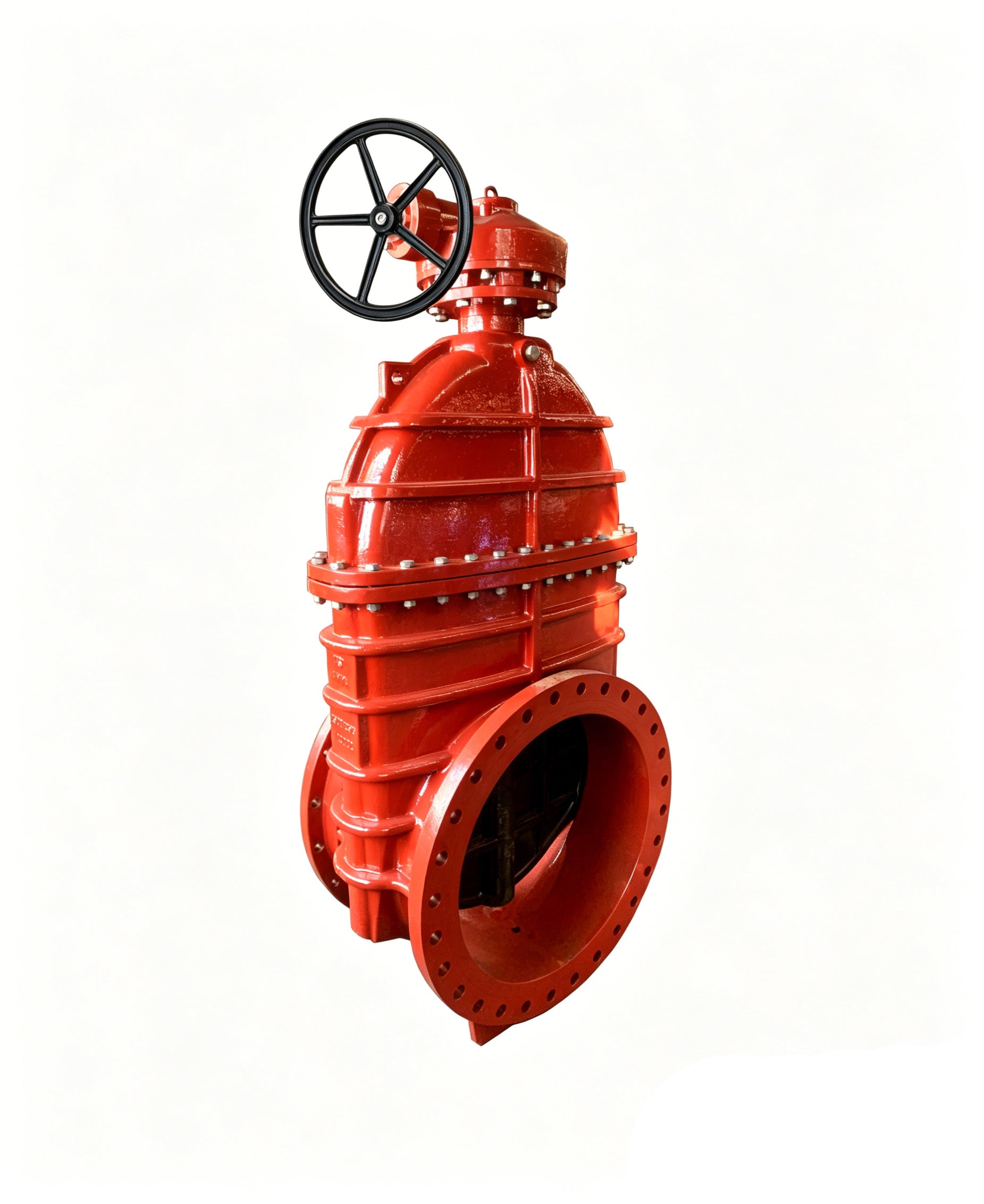AWWA C509 NRS FLG x MJ Gate Valve with Cap Nut & Bevel Gearbox (JH004X-G)